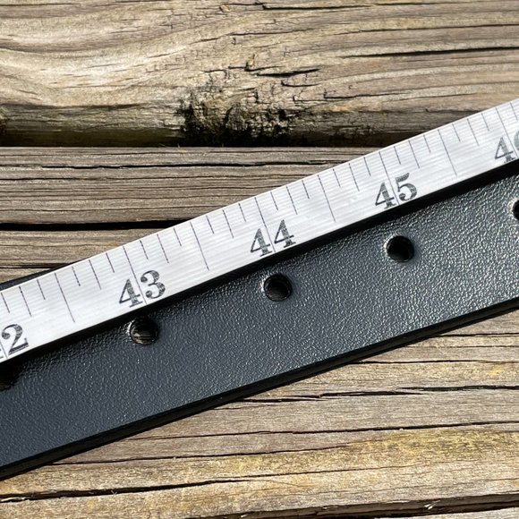 Men's Handmade Leather Belt Black Size 43/44 Handmade in Pakistan - Picture 13 of 14